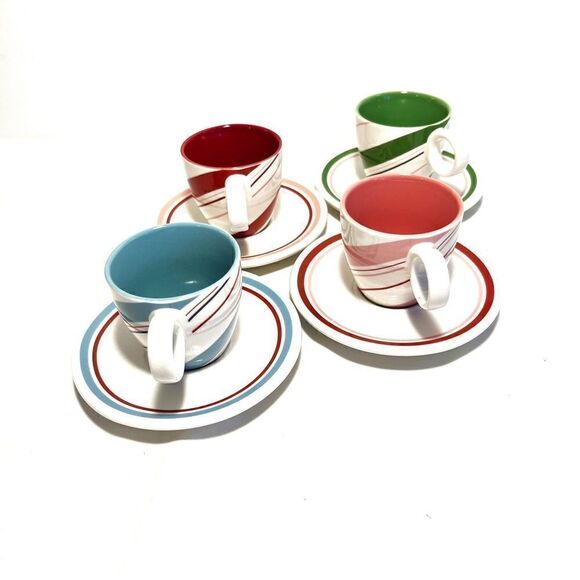 Starbucks Other - STARBUCKS Christmas 2007 Demitasse Espresso Cups and Saucers